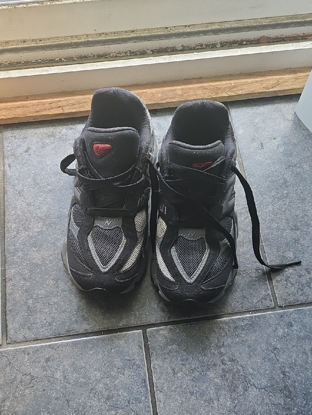 New Balance Black and Gray Kids Sneakers